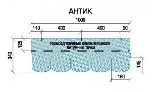 Гибкая черепица Tegola Antic